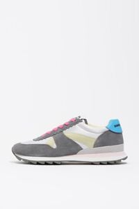 Deportiva t&eacute;cnica serraje y nylon 13 19 gris multicolor