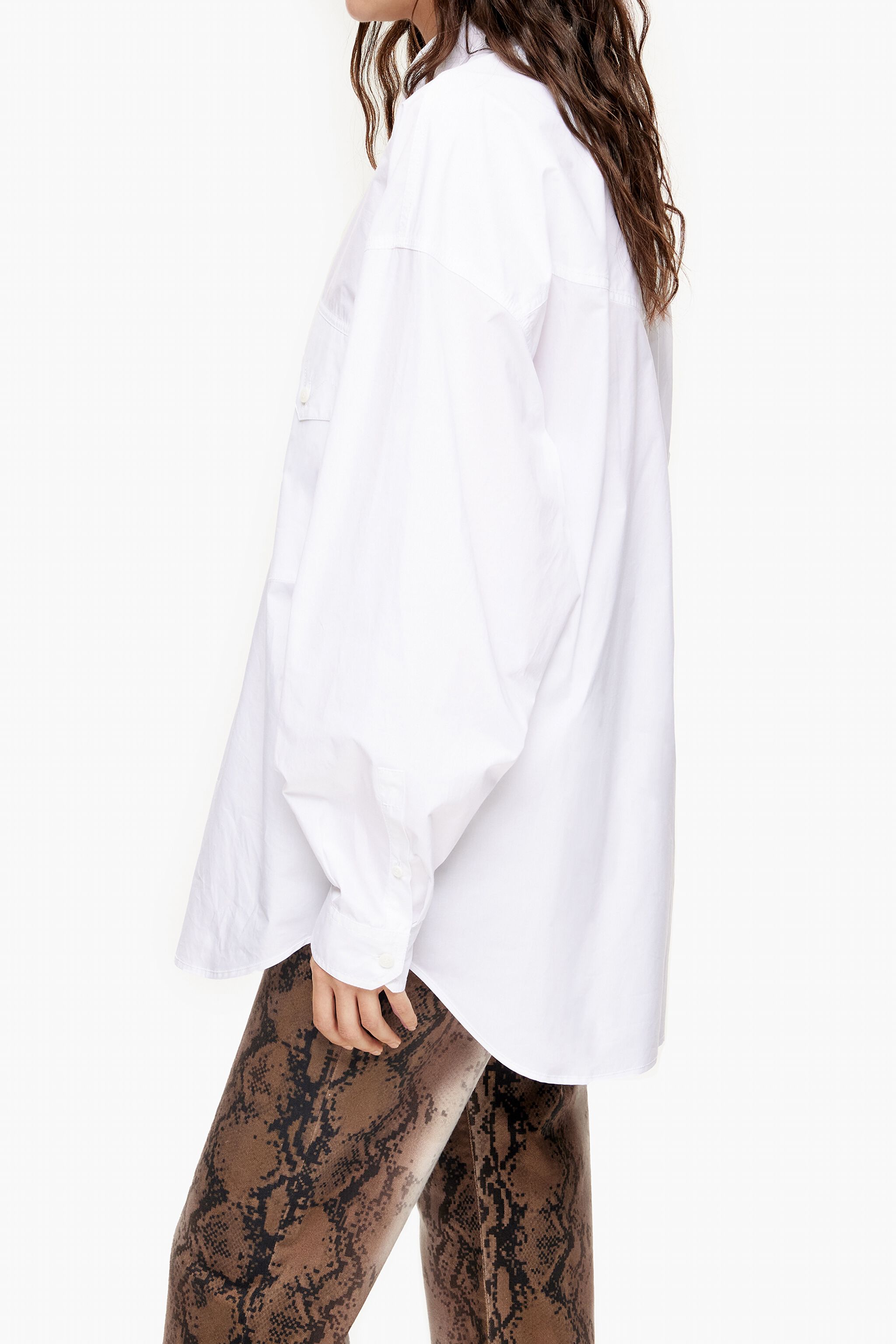 Camisa oversize popel n blanca