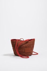 Bolso capazo peque&ntilde;o rafia roble