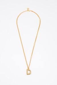 Collar cadena dorada letra D