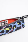 Estuche cilíndrico M nylon leopardo azul Estuche cilíndrico M nylon leopardo azul