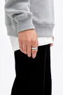 Anillo ancho cristales transparente Anillo ancho cristales transparente
