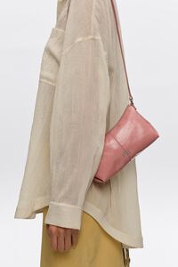 Bolso bandolera mini piel rosa