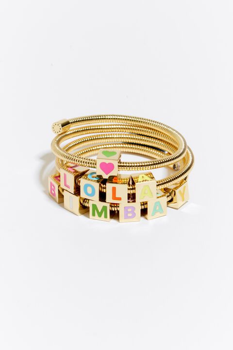 Pulsera muelle logo dorada Pulsera muelle logo dorada