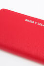 Billetera libro piel roja Billetera libro piel roja