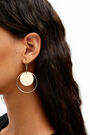 Pendientes aro placa dorada Pendientes aro placa dorada