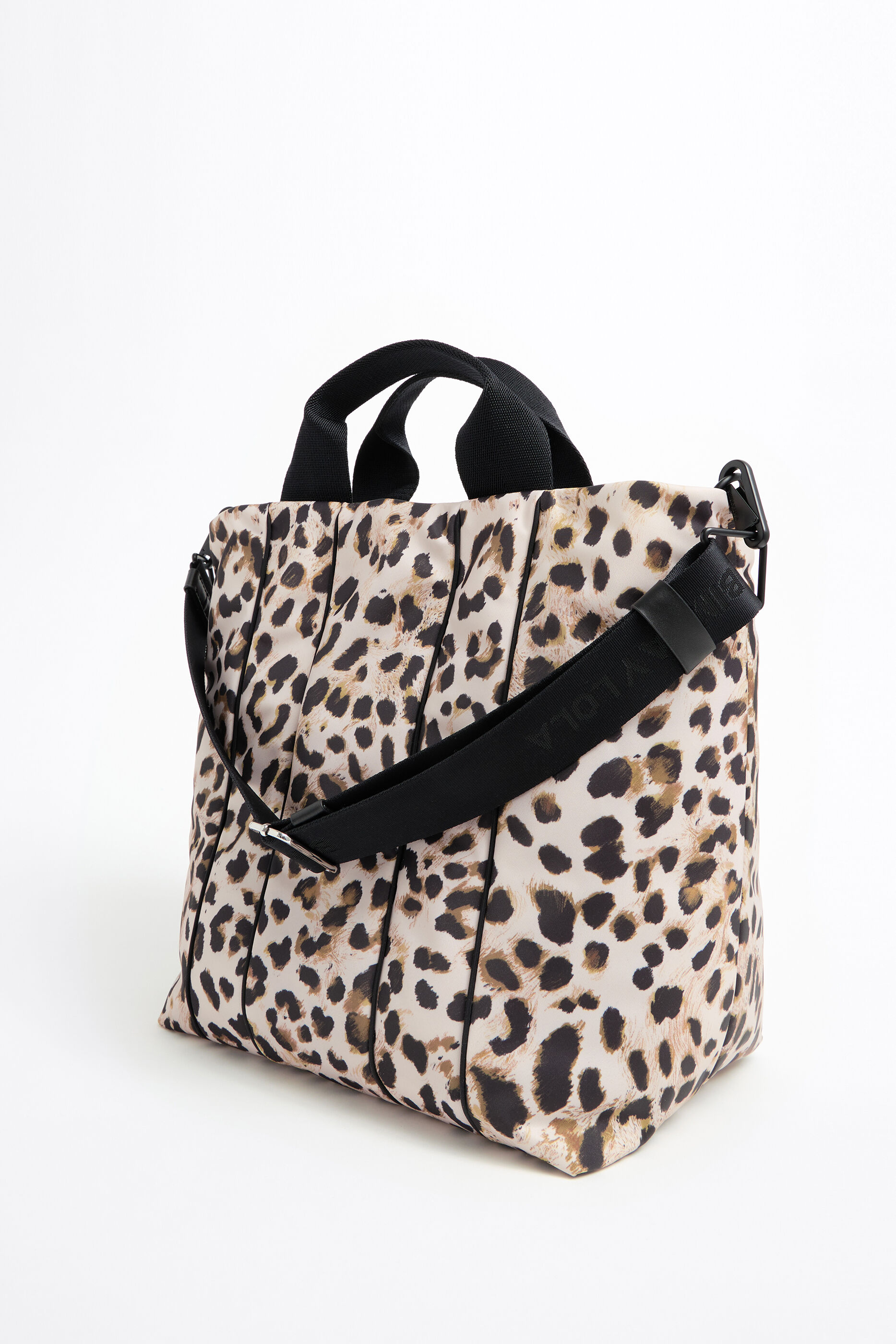 Bolso shopper acolchado L Animal-Print
