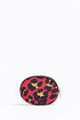 Monedero ovalado nylon leopardo rojo Monedero ovalado nylon leopardo rojo