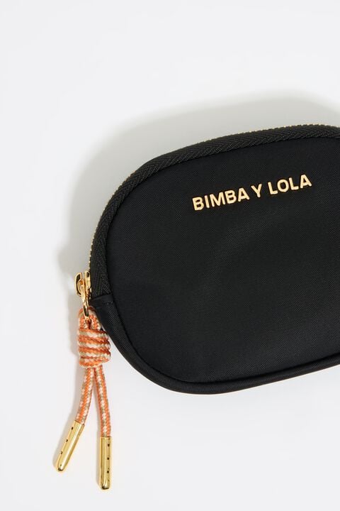 Monedero ovalado nylon negro Monedero ovalado nylon negro