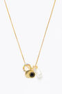 Collar dorado piezas perla Collar dorado piezas perla