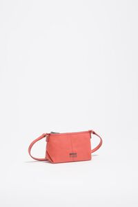 Bolso bandolera micro piel coral