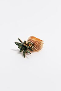 Anillo pi&ntilde;a dorado