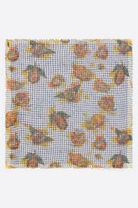 Chal cuadros estampado limones