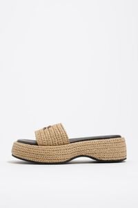 Sandalia plataforma rafia natural