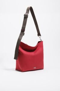 Bolso Carlino grande gabardina rojo oscuro