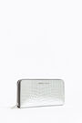 Billetera libro croco plata Billetera libro croco plata