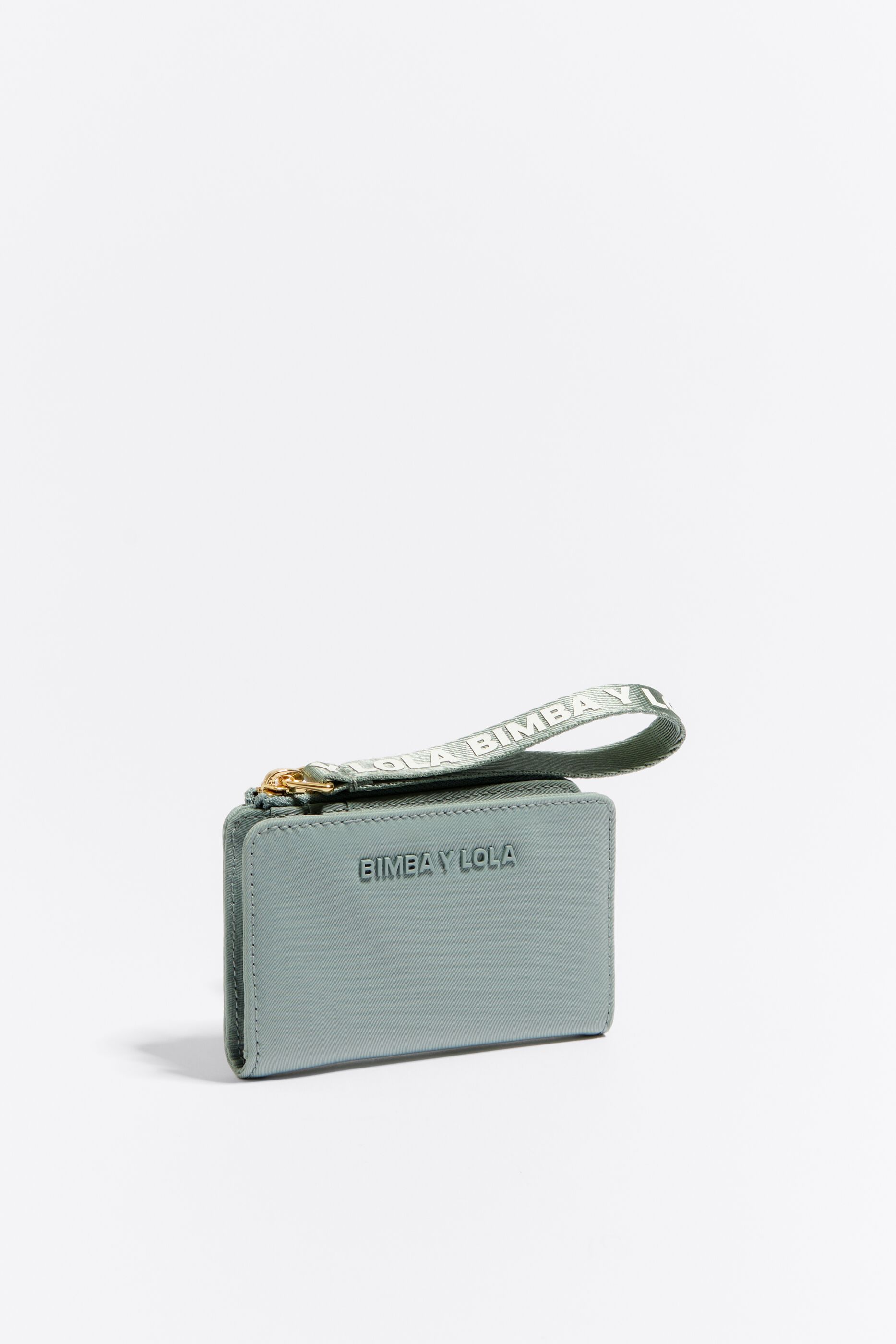 Cartera rectangular nylon verde agua