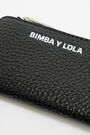 Monedero recto brillante negro Monedero recto brillante negro