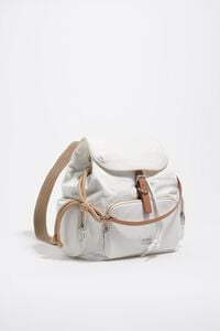Mochila Pocket nylon blanco
