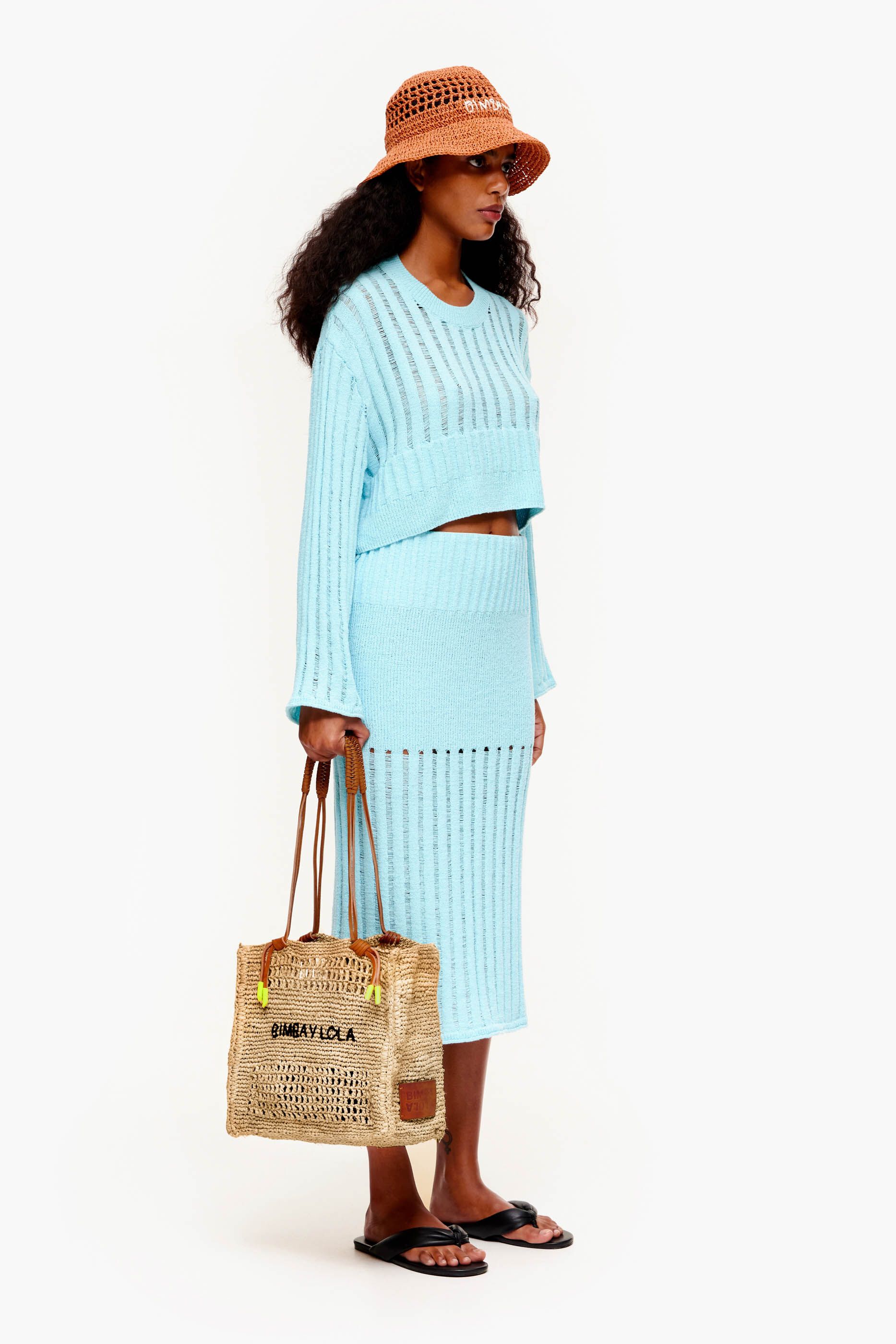 Bolso rafia sales bimba y lola