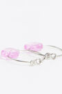 Pendientes pequeños aro cristal rosa Pendientes pequeños aro cristal rosa