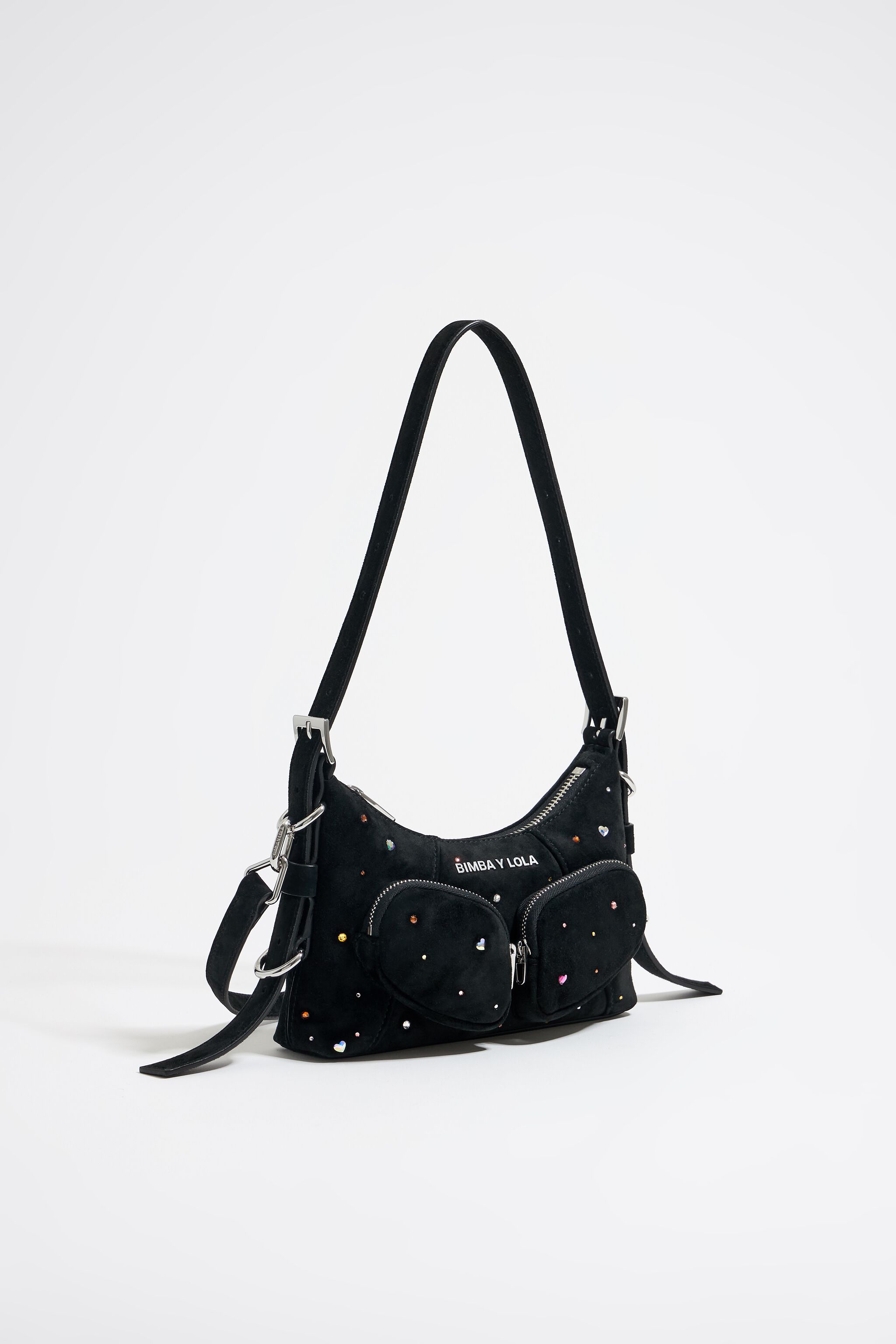 Bolso hobo piel negro deals