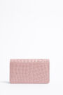 Cartera solapa croco rosa Cartera solapa croco rosa