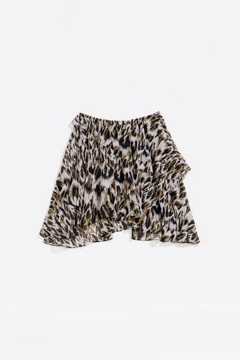Minifalda multicapas Plumancha caqui Minifalda multicapas Plumancha caqui